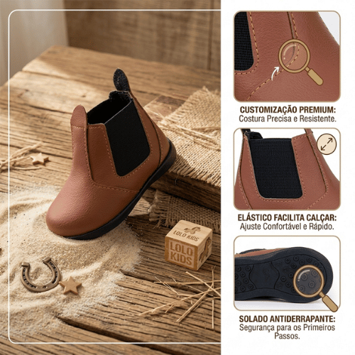 Bota Botina Botinha Infantil Jequinha Menino Mascu