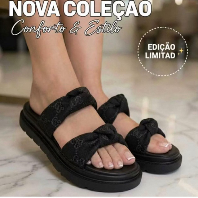 Sandália Plataforma Feminina Conforto Premium-Nov