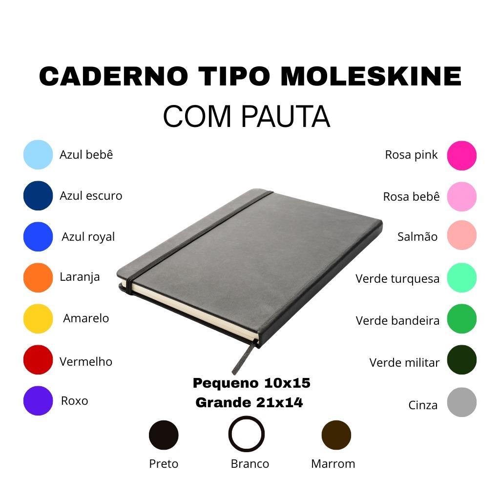 PROMOÇÃO CADERNETA TIPO MOLESKINE