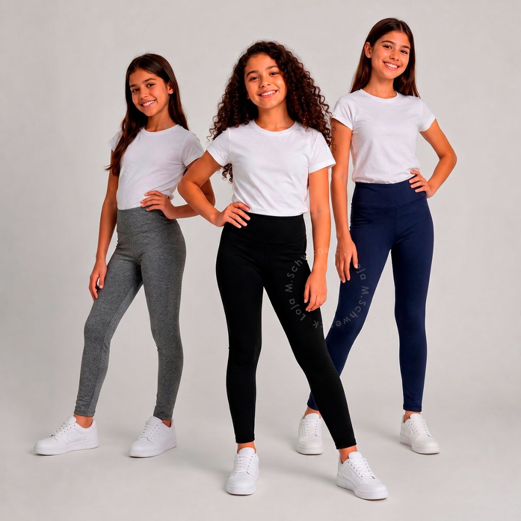Calça Legging Juvenil Suplex Escolar Infantil Cin