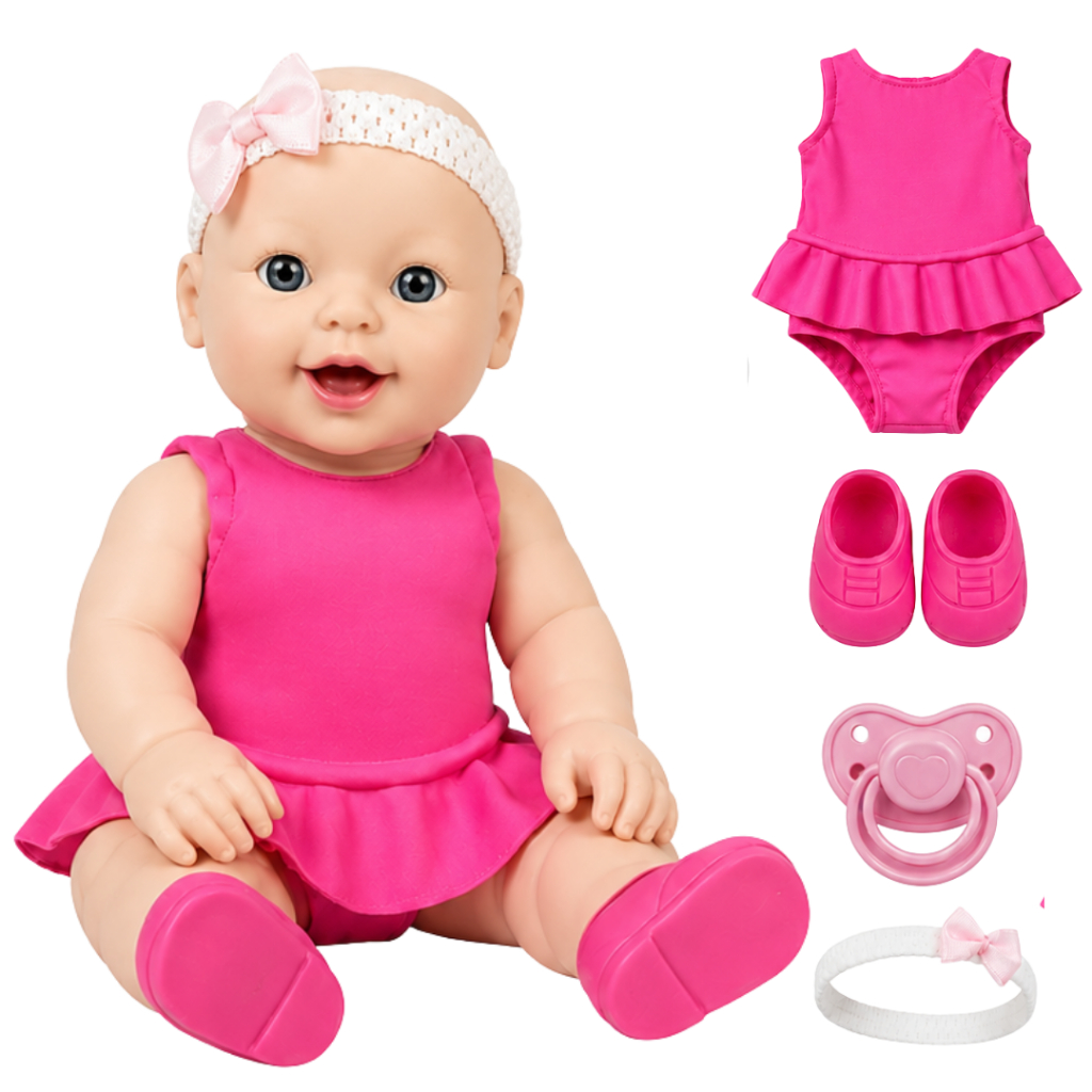 Boneca Vestido com Acessórios Infantil Pequena Re