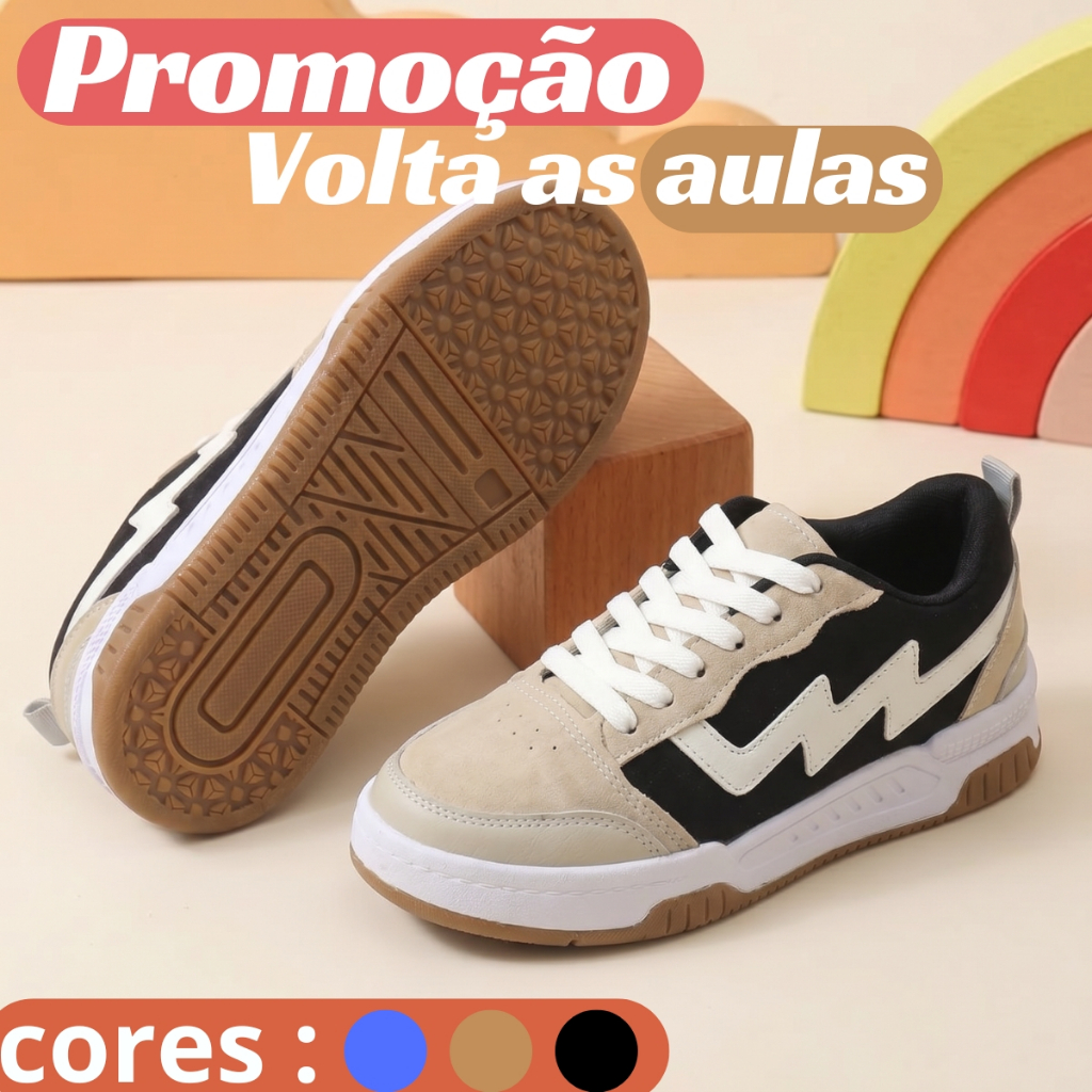 Sapato Infantil Menino e Menina Fashion e Leve Par