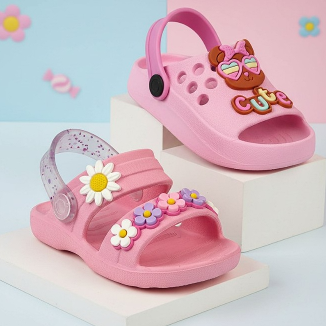 Sandália Infantil Kit 2 Pares Menina Chinelo Nuve