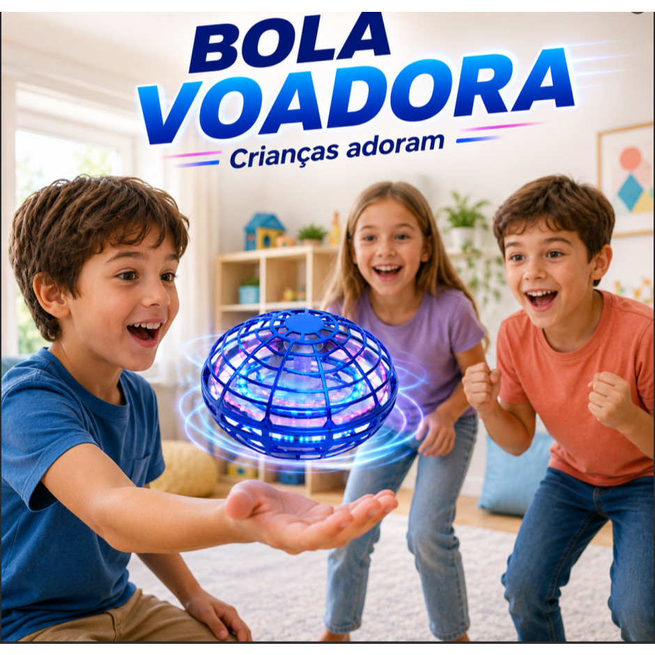 Bola Voadora Spinner LED Boomerang Mini Drone Reca