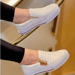 Tenis slip on feminino sapatilha confortavel leve 