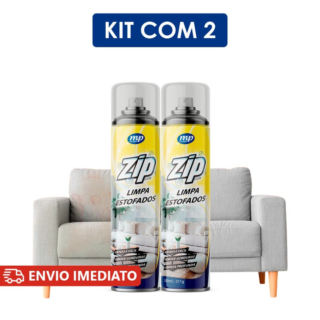 Kit C/2 Limpa Estofados Spray Zip 300ml My Place C