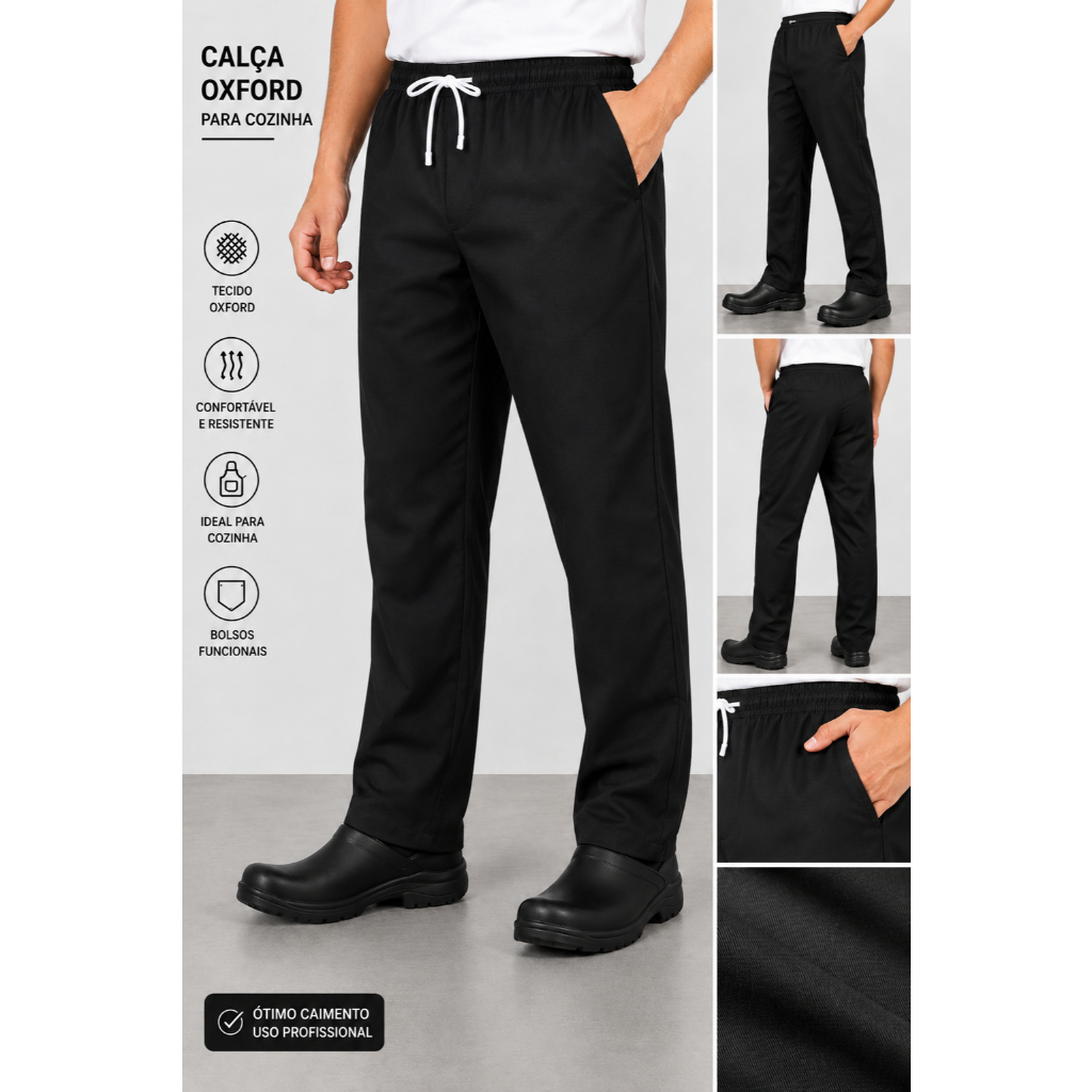CALÇA OXFORD UNIFORME TECNICO DO TRABALHO E UNIFO