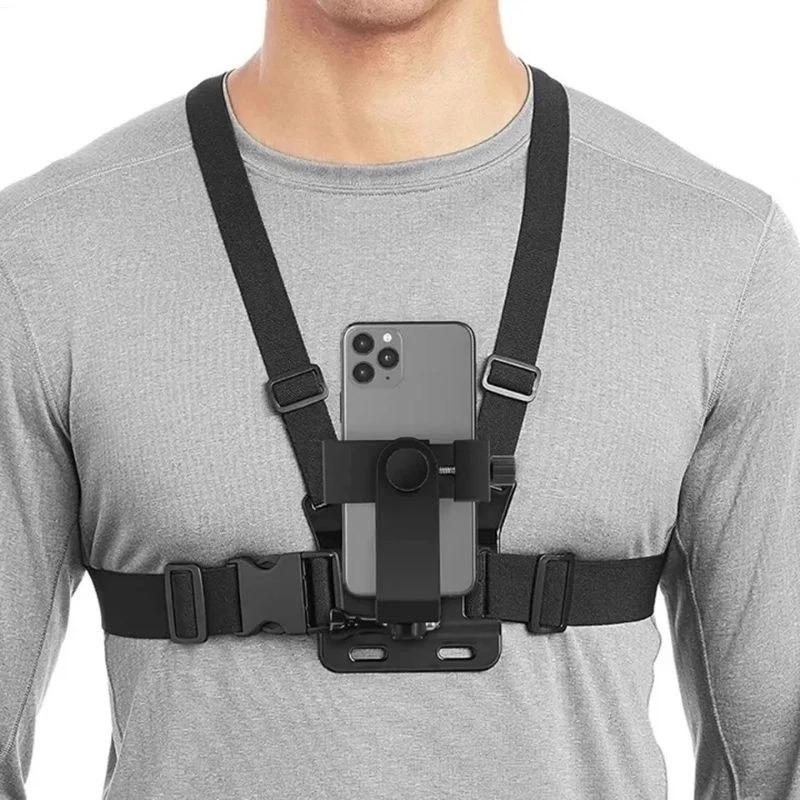 Suporte de Peito Ajustável Para Celular Câmera G