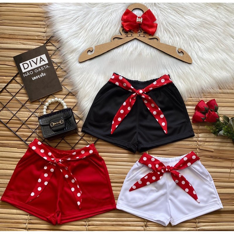 Short Infantil Feminino de Menina.