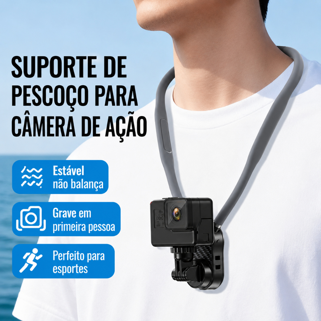 Suporte de Pescoço POV para Celular ou Câmera de