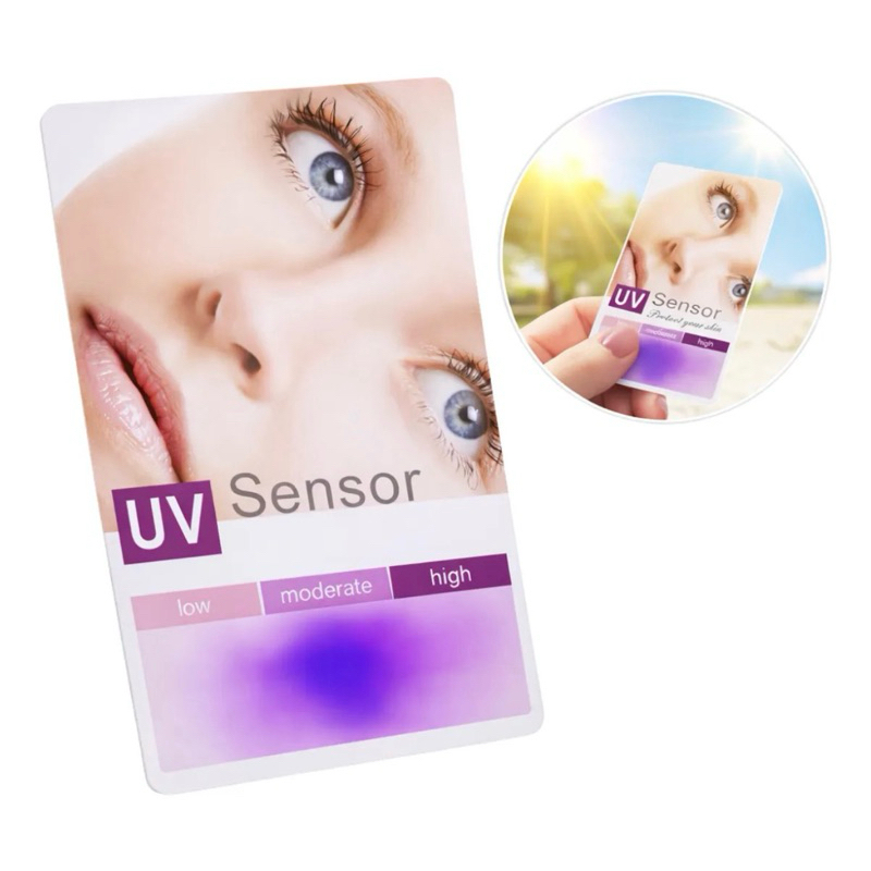 Cartão Sensor UV Solar REUTILIZÁVEL Medidor radi