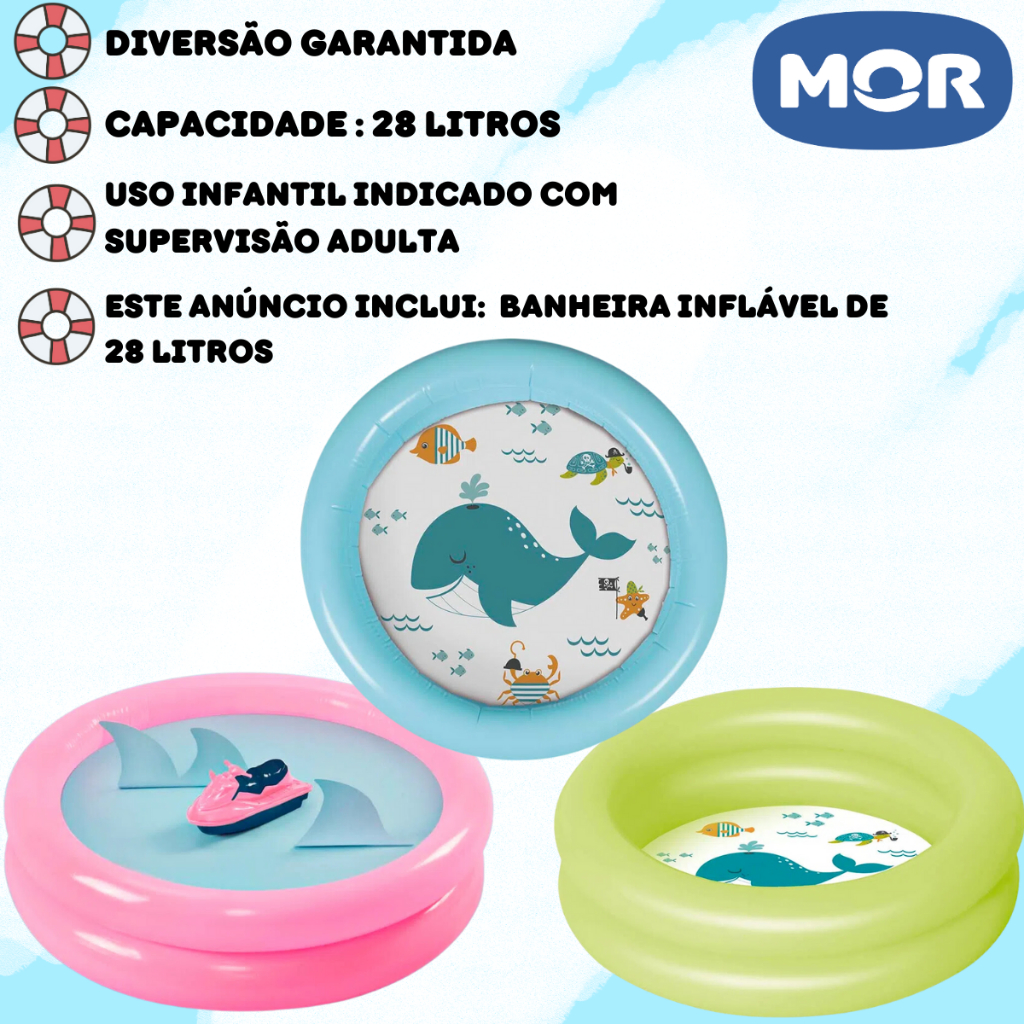 Piscina Inflável Infantil Banheira Água Bebê 28
