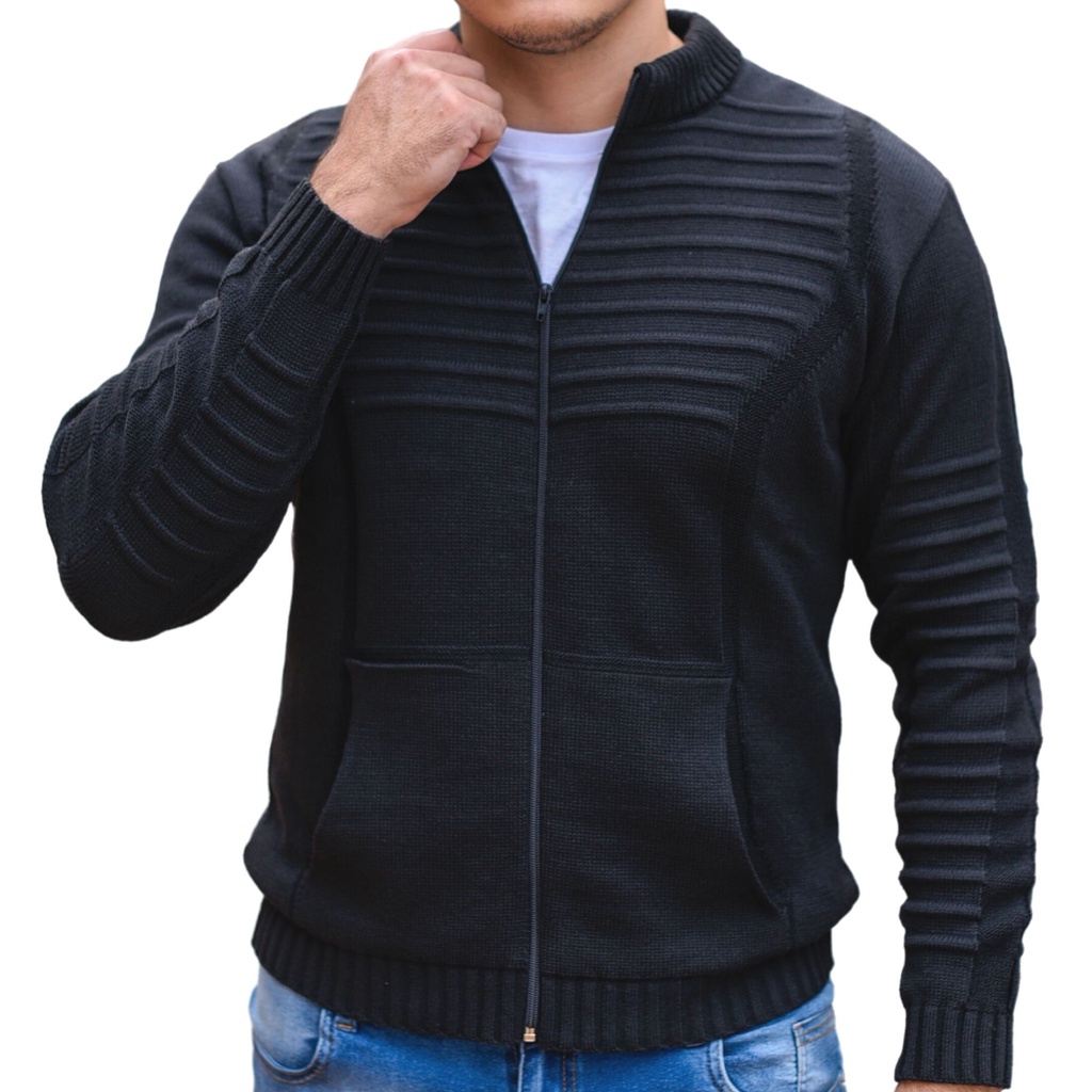 Jaqueta Casaco De Inverno Frio Masculino Com Bolso